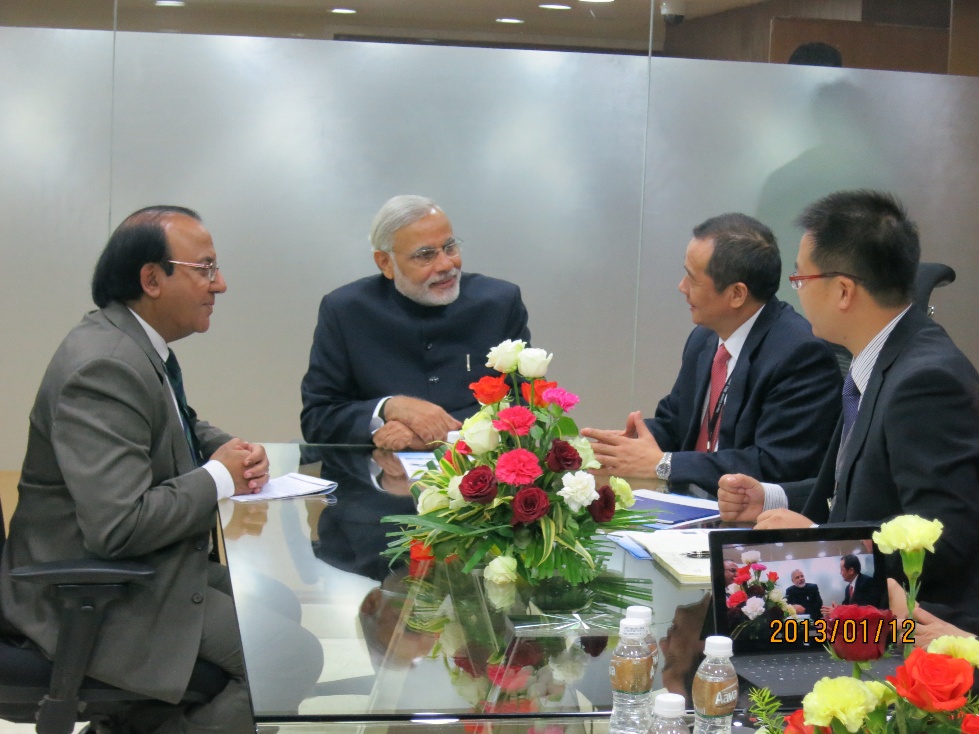 海立集团领导与印度古吉拉特邦议长MODI会面