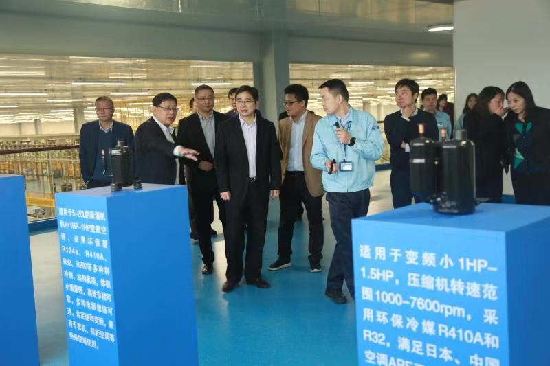上海电气集团总裁黄瓯调研南昌海立大规格压缩机智能制造项目